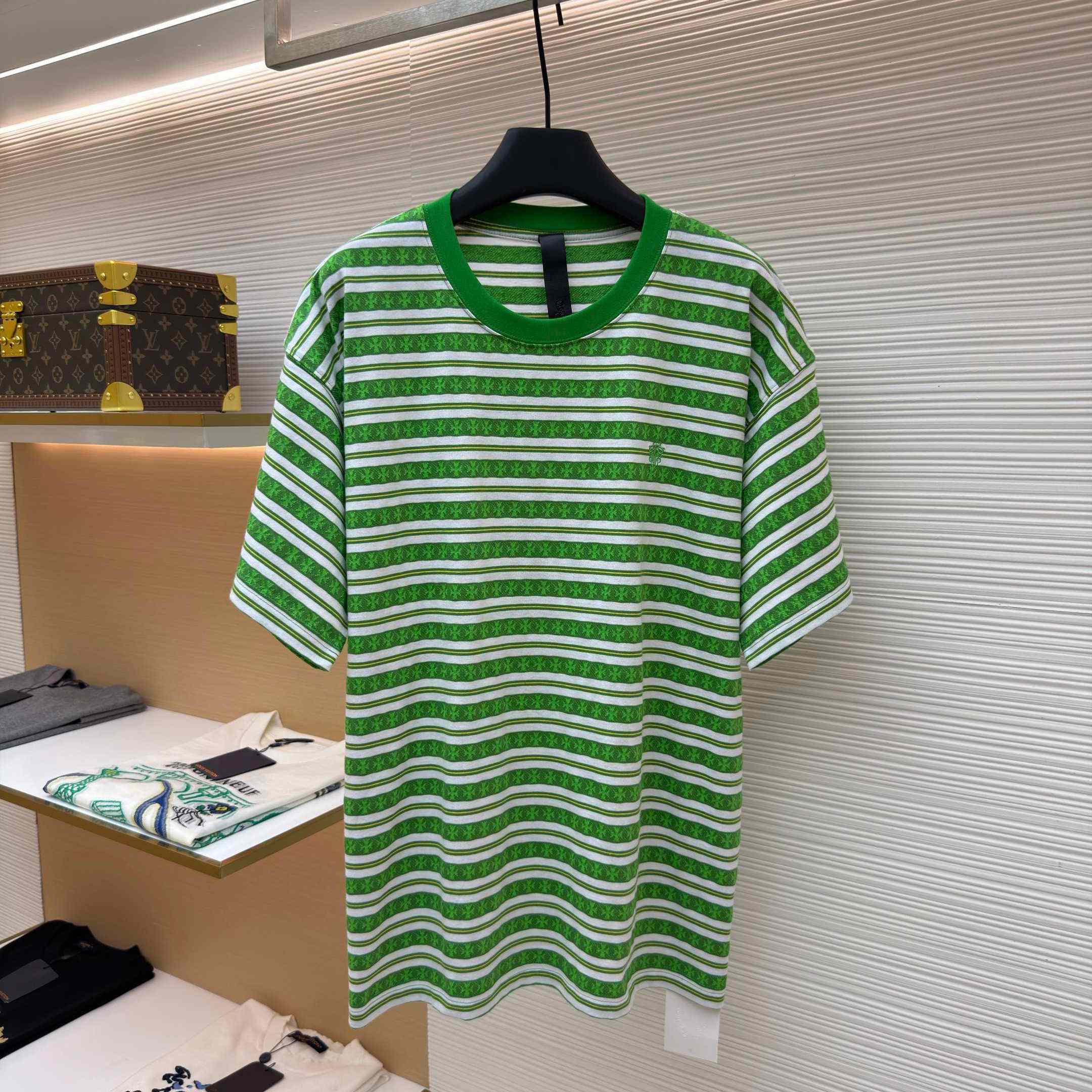 Chrome Hearts Stripe Logo Tee  - FashionPlug