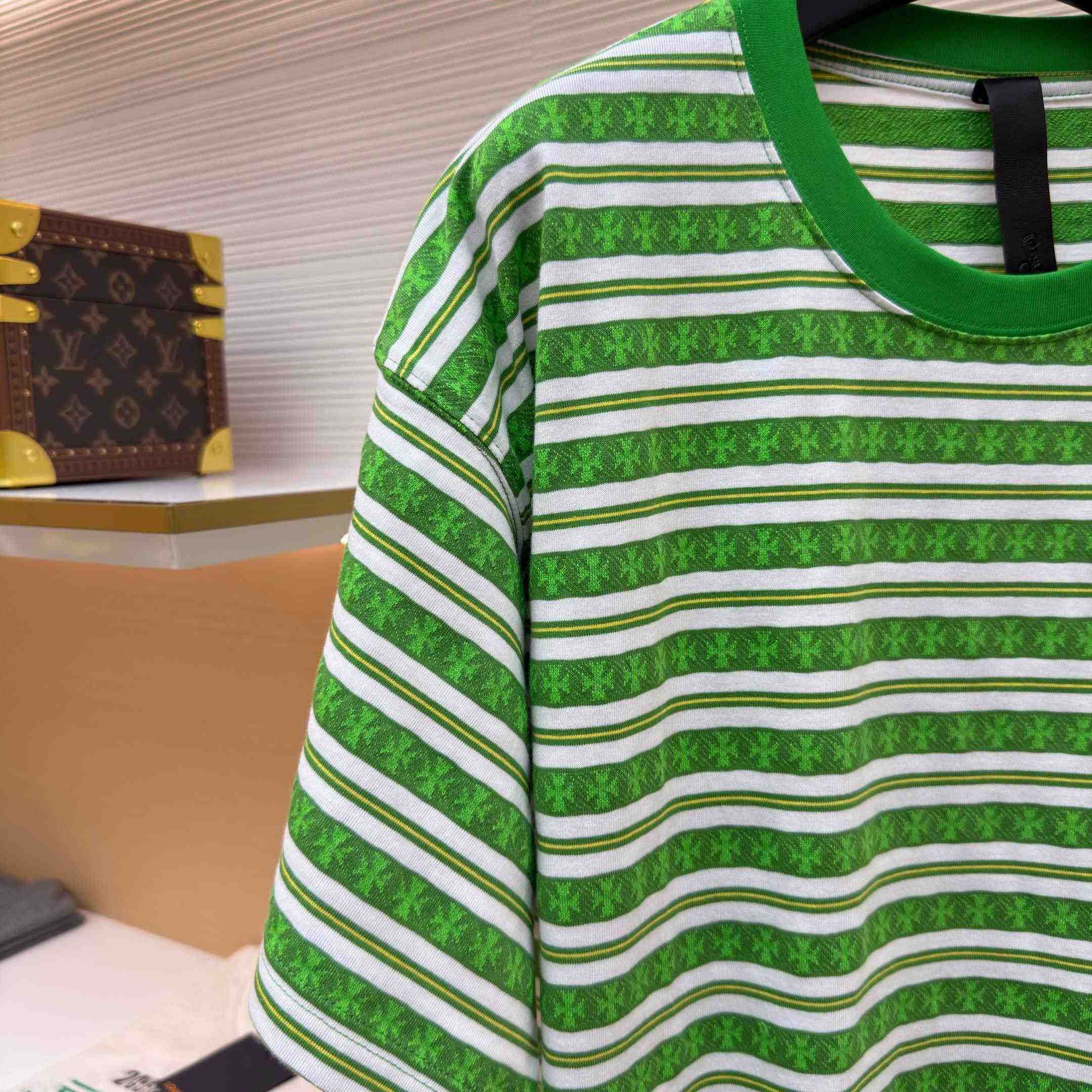 Chrome Hearts Stripe Logo Tee  - FashionPlug