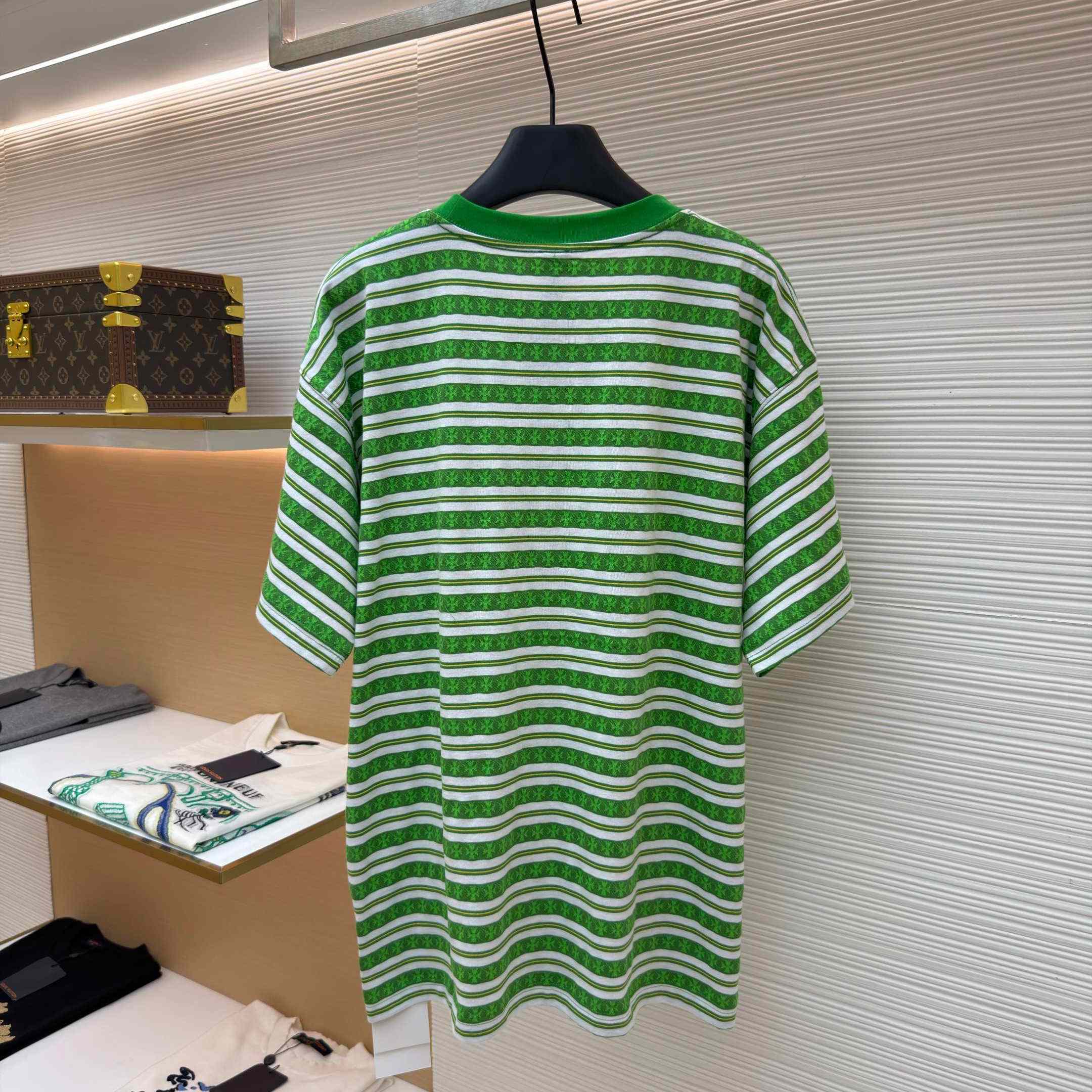 Chrome Hearts Stripe Logo Tee  - FashionPlug