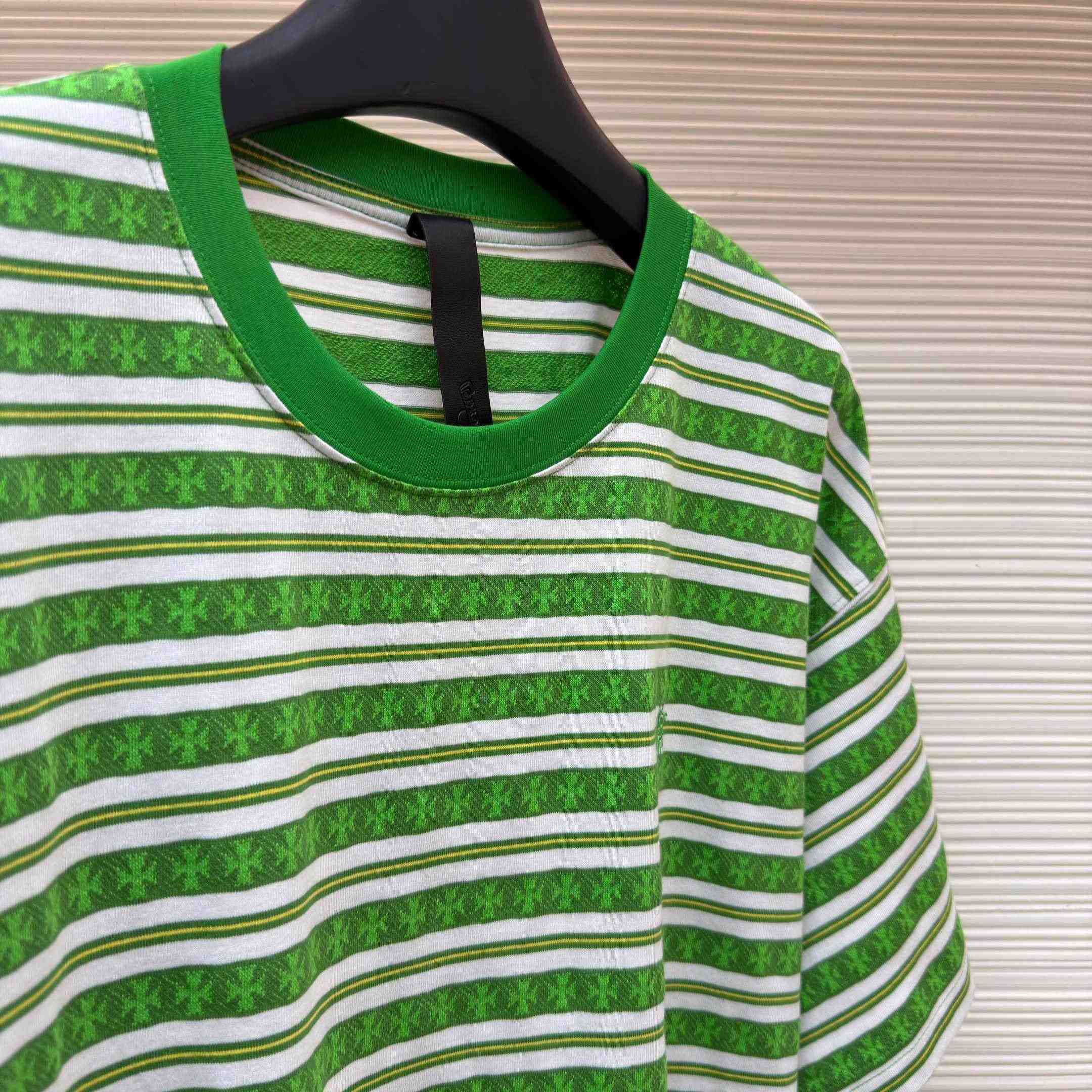 Chrome Hearts Stripe Logo Tee  - FashionPlug