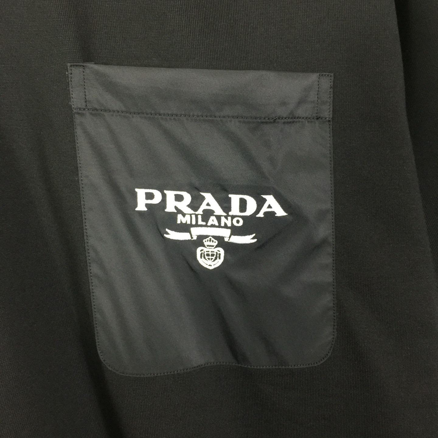 Prada Cotton  Logo Pocket T-shirt - FashionPlug