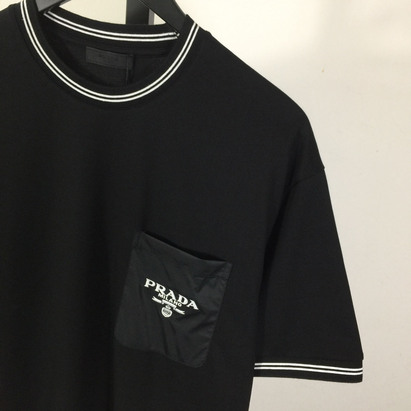 Prada Cotton  Logo Pocket T-shirt - FashionPlug