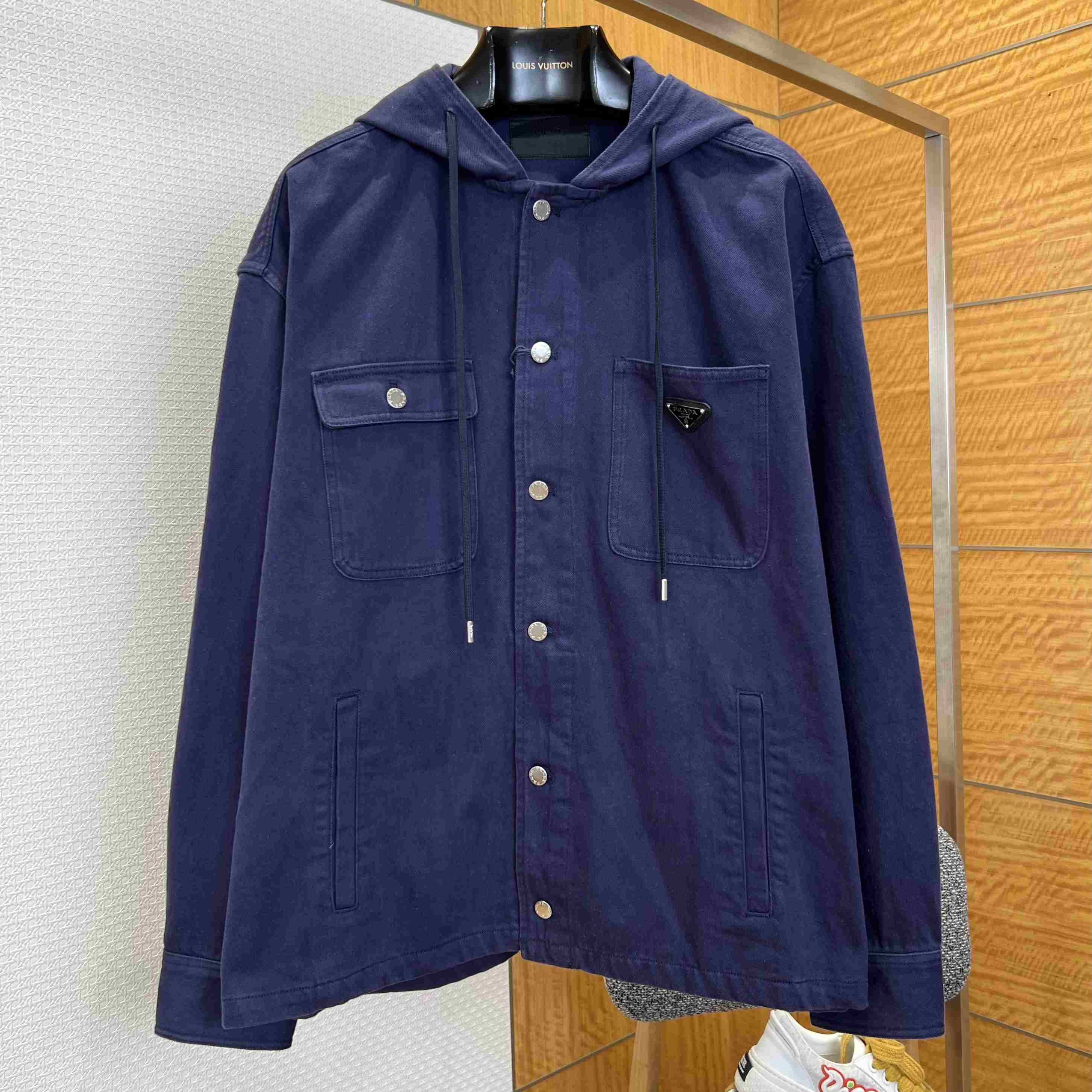 Prada enamel Triangle-Logo Shirt - FashionPlug