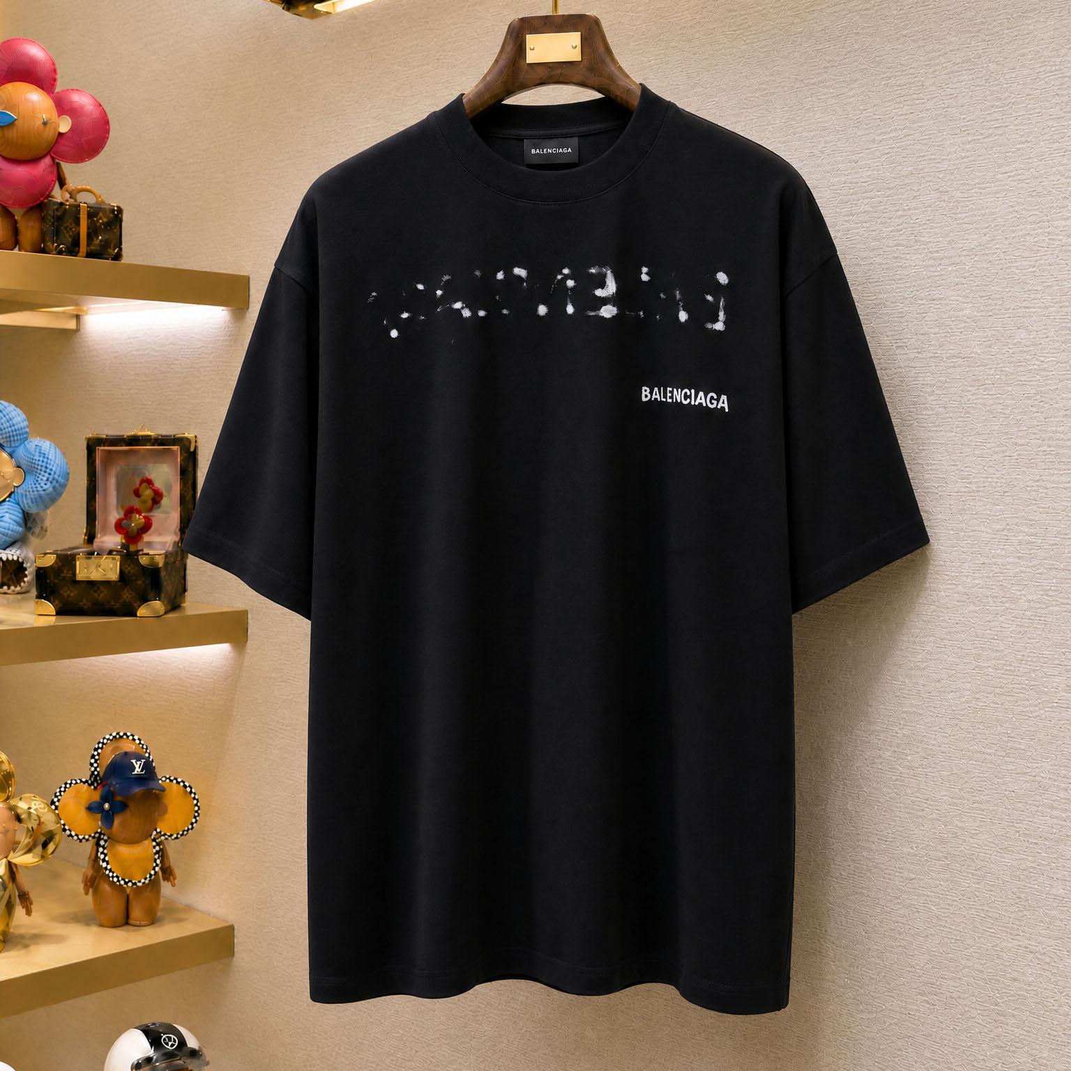 Balenciaga Logo Cotton T-shirt - FashionPlug