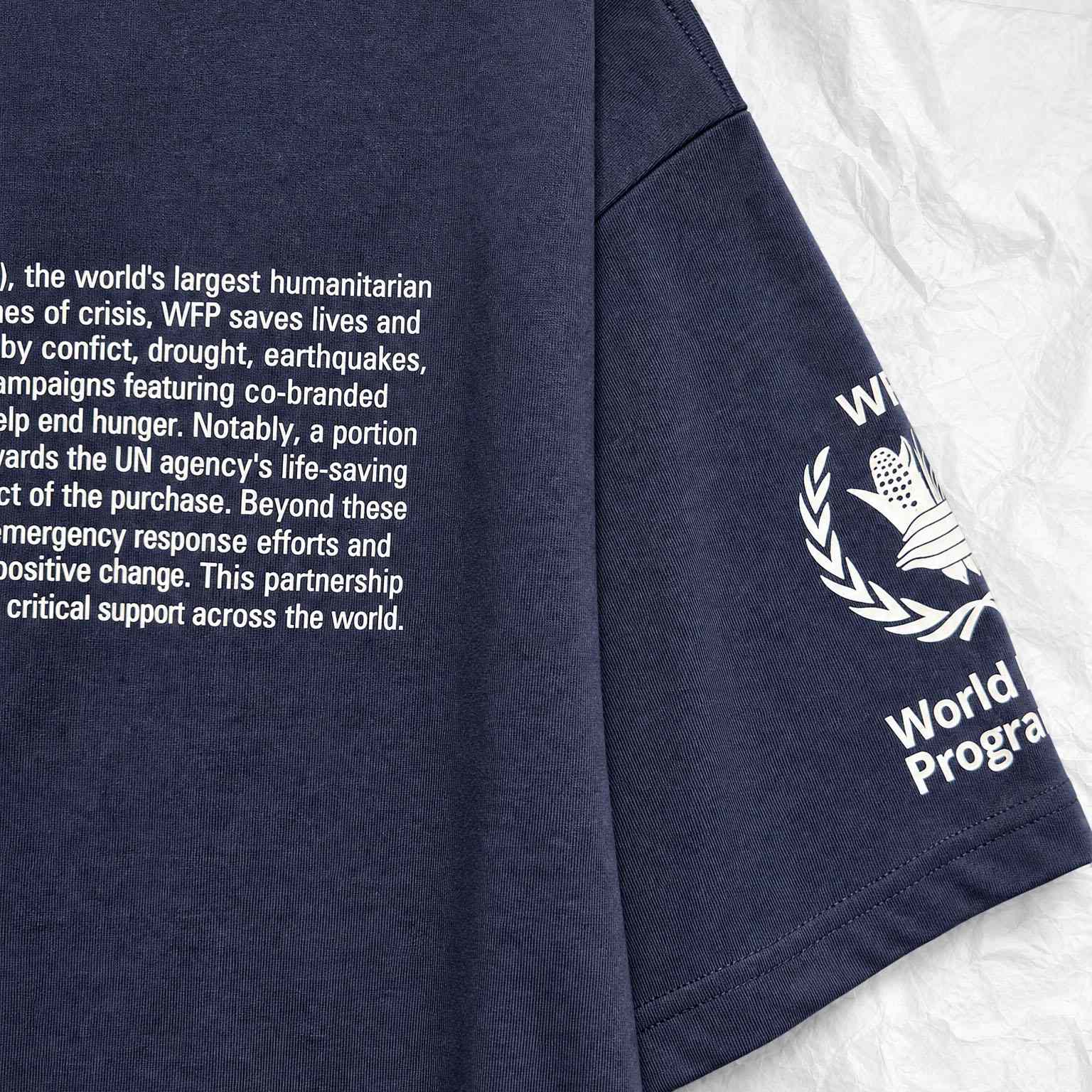 Balenciaga Wfp Medium Fit T-shirt In Navy - FashionPlug
