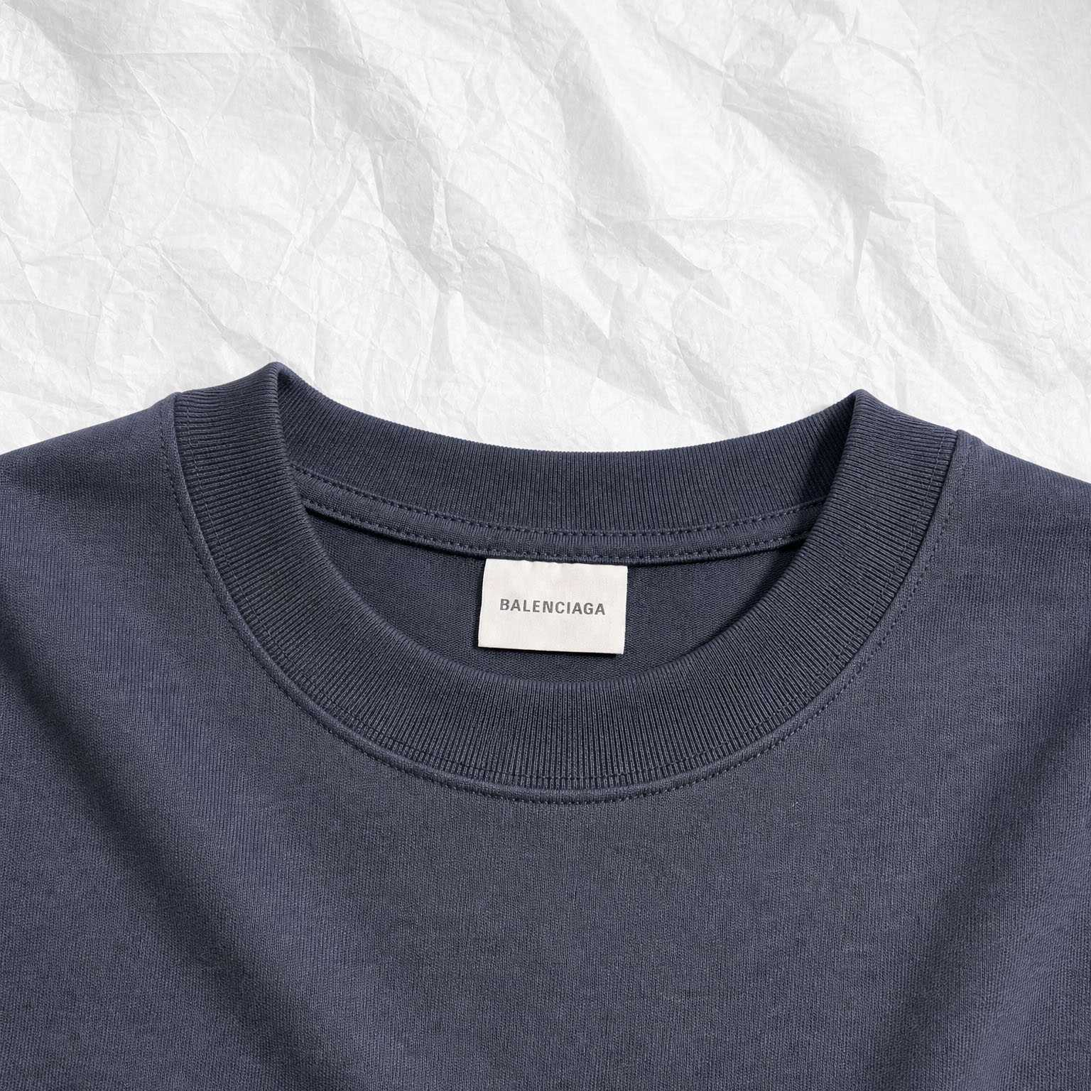 Balenciaga Wfp Medium Fit T-shirt In Navy - FashionPlug