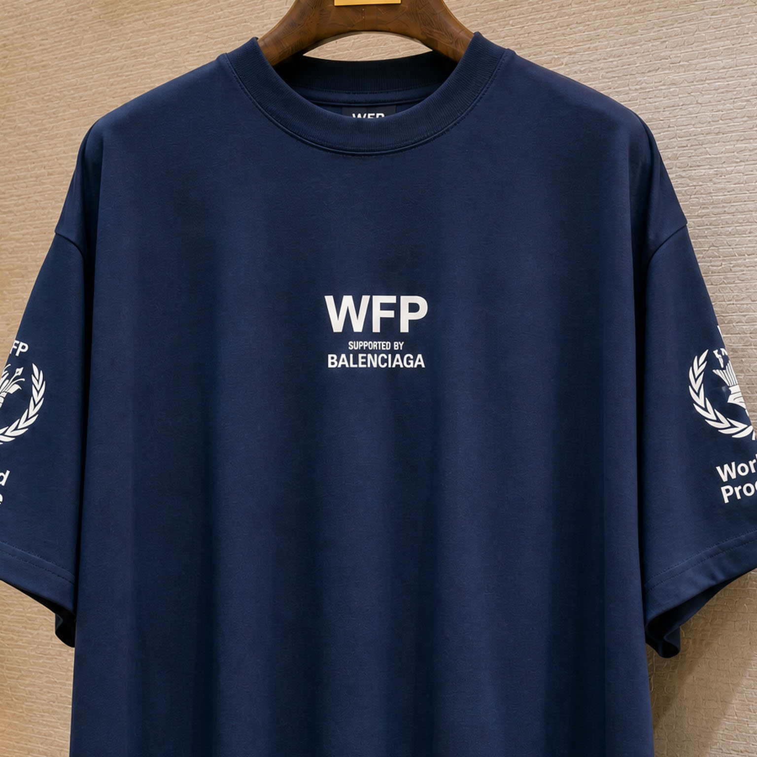 Balenciaga Wfp Medium Fit T-shirt In Navy - FashionPlug