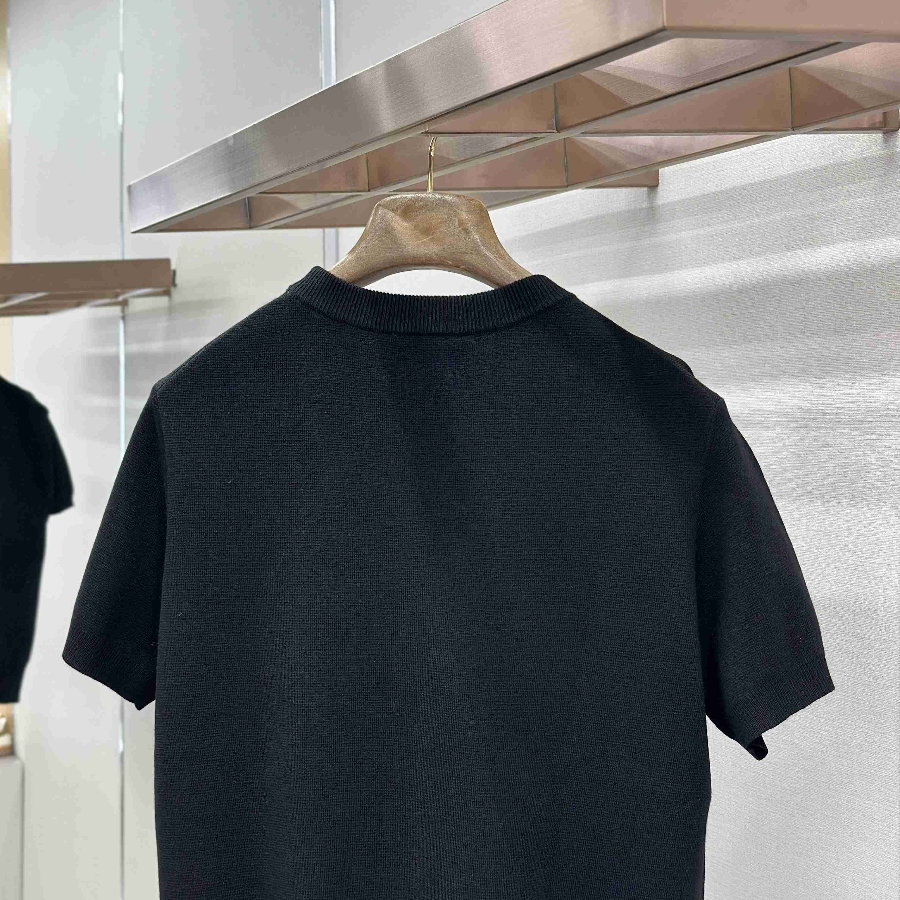 Gucci Silk Cotton Knit T-shirt With Intarsia - FashionPlug