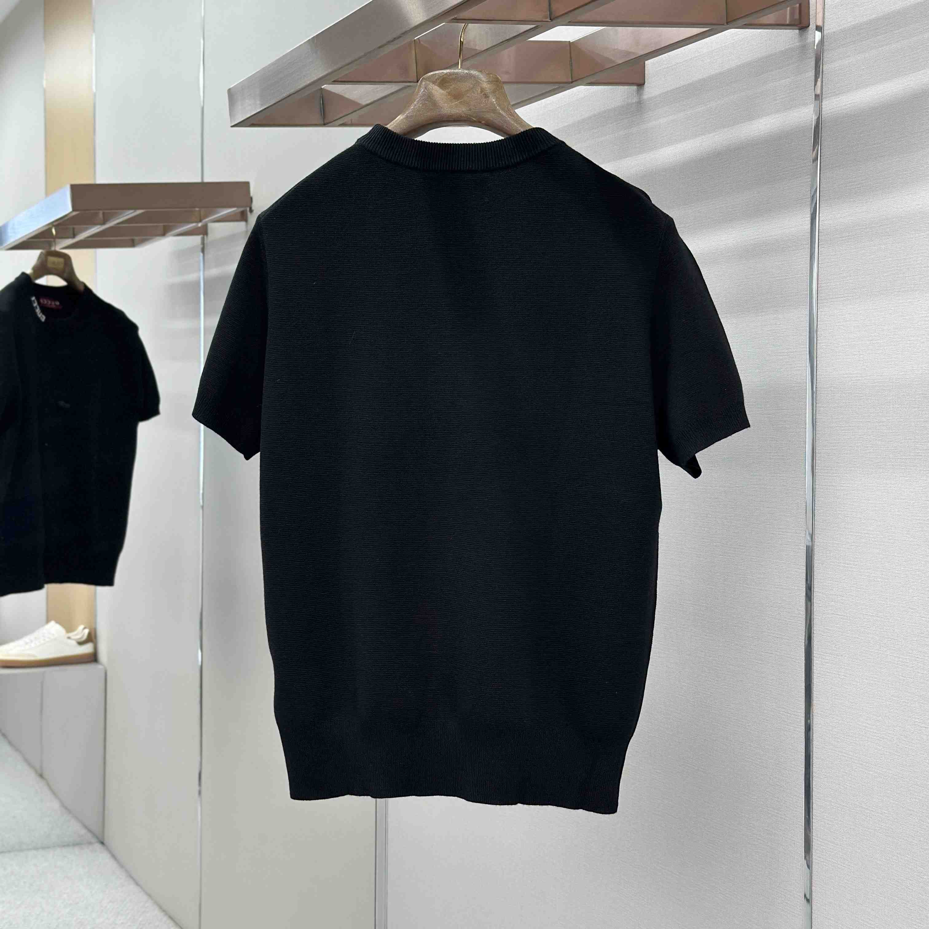 Gucci Silk Cotton Knit T-shirt With Intarsia - FashionPlug